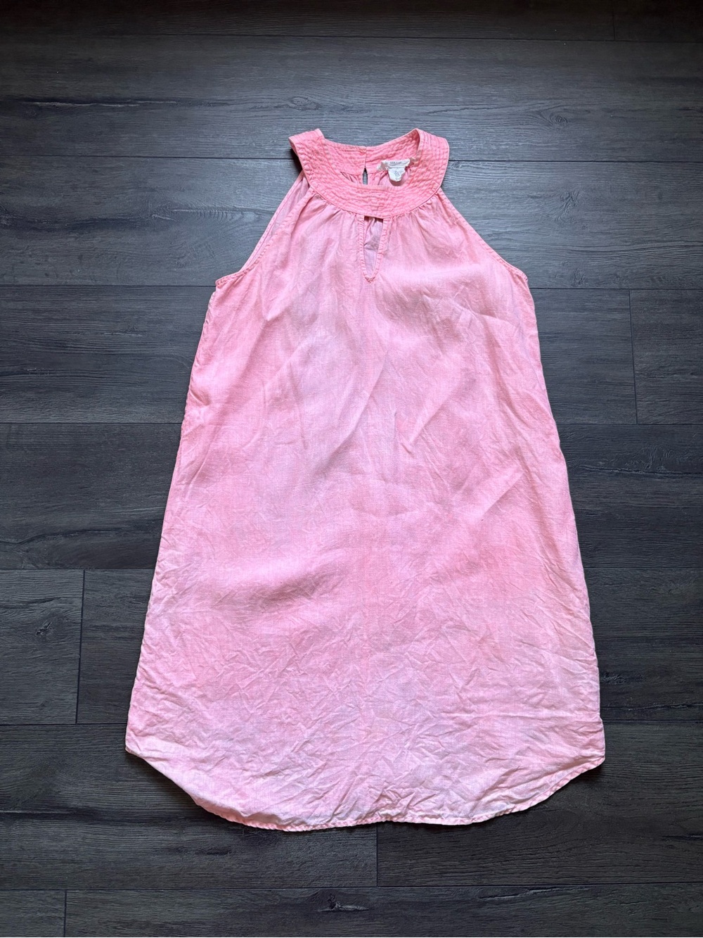 C&C California Womens 100% Linen Pink Sleeveless Tunic Dress Size Small